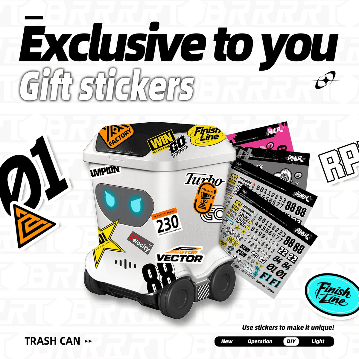 BRRRRT Mini RC Trash Can Toy — view 13